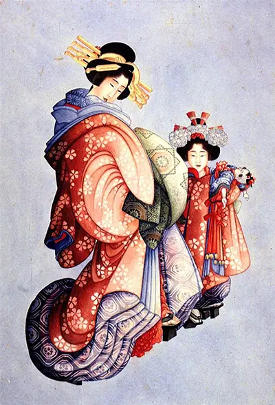 Oiran and Kamuro Hokusai